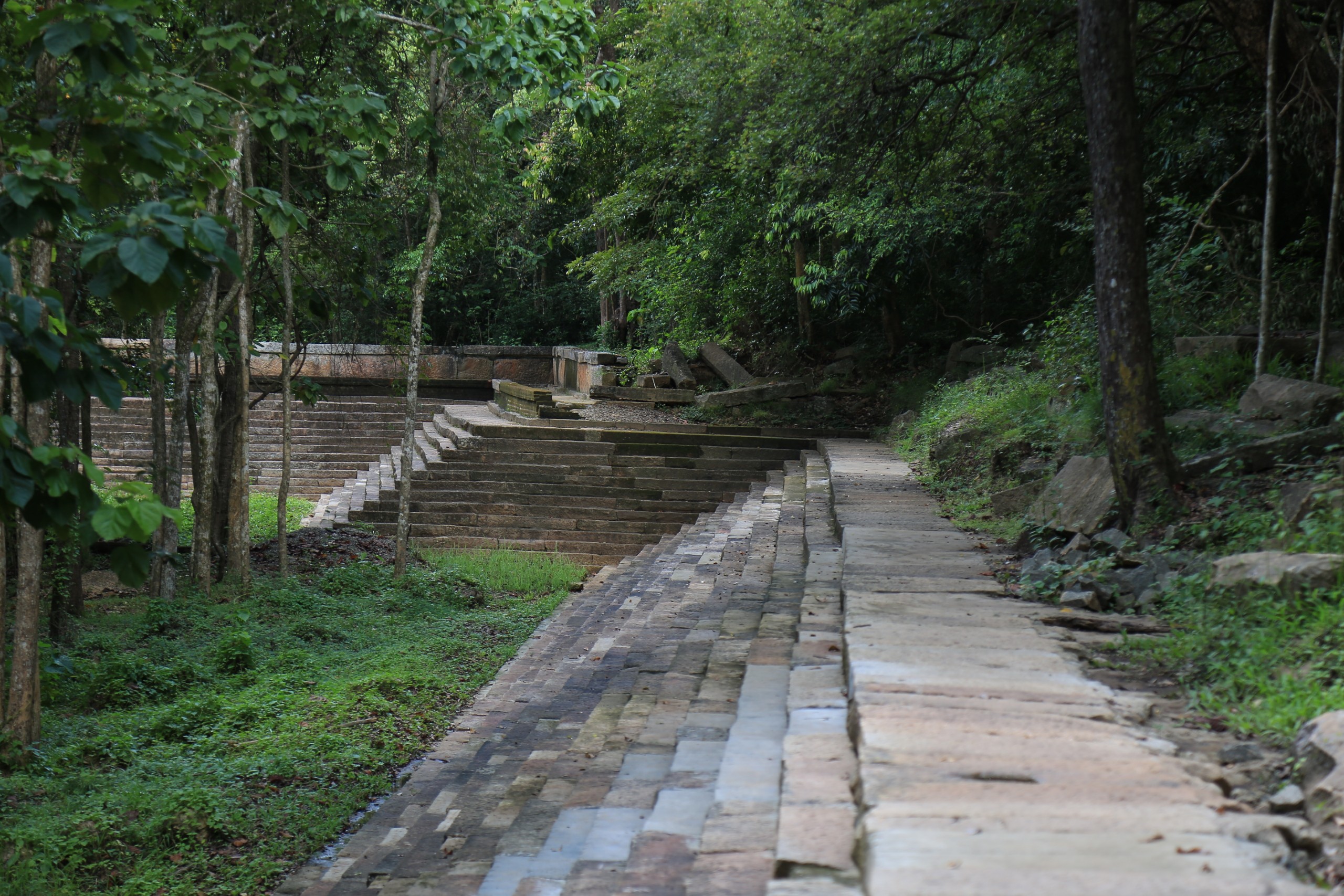 Steps,Near,Ancient,Time,Water,Pond,At,Ritigala,,Sri,Lanka